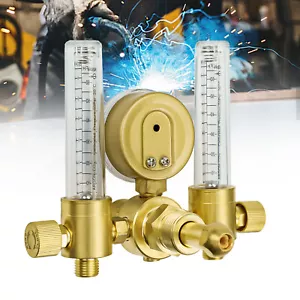 Dual Tube Argon Regulator Flowmeter Gas Pressure Reducer Reducer Pneumatic Tool - Picture 1 of 14