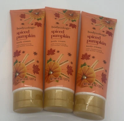 3x Bodycology 8 Oz Spiced Pumpkin Moisturizing Rich Butter Complex Body Cream - Image 1 of 2