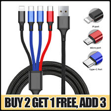Universal 4 in 1 Multi USB Charger Charging Cable Lead For All Mobile Phones UK