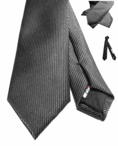 Cravate Noir Homme Disponible Largeur Et Étroit A Extra Fine Fins - Picture 1 of 8