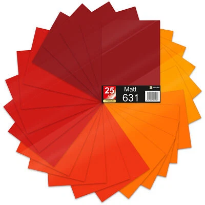 FINEST-FOLIA 25er Set DIN A4 Bögen Rot 30x21cm ORACAL 631 Matt Folie Auto Plotter