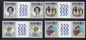 Bermudas Sc 469-72 1985 85 cumpleaños reina madre conjunto de sellos canaletas par como nuevo - Imagen 1 de 1