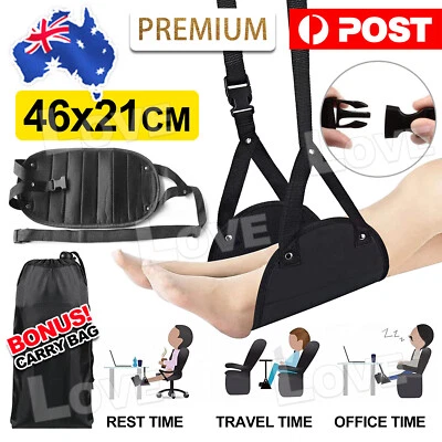 Travel Foot Rest Footrest Leg Pillow Airplane Flight Foam Cushion Sling Hammock - image 1 of 4