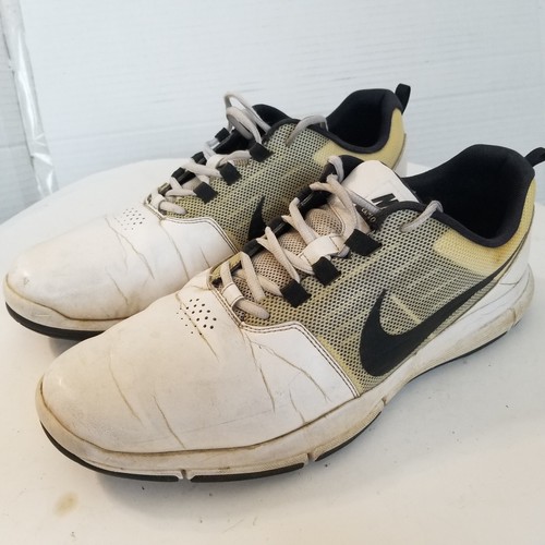 Scarpe Nike Uomo 12 W Explore Ctrl Golf Sneakers Ballerine 704696 100 Pelle Bianco