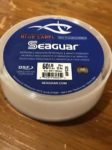 Seaguar Original Blue Label 100% Fluorocarbon Leader Material 60Lb 25yd Fishing - Picture 1 of 2