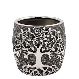 Gunmetal Tree Of Life Pflanzgefäß für den Innenbereich klein 11 cm x 13 cm - Bild 1 von 3