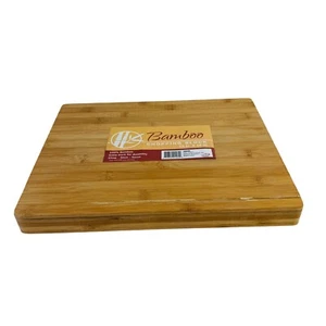 Large Bamboo Chopping Block Extra Thick 15 x 12 Inch Kitchen Tools Cutting Board - Picture 1 of 9
