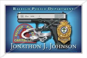 Police,Raleigh,Department,Sheriff,County,Retirement,badge,gift - Picture 1 of 4