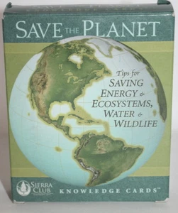 Tarjetas de conocimiento Save the Planet Sierra Club consejos para ahorrar ecosistemas de energía... - Imagen 1 de 3