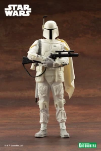KOTOBUKIYA ARTFX+ STAR WARS BOBA FETT WHITE ARMOR  VER 1/10 SCALE VINYL NEW *US* - Picture 1 of 8