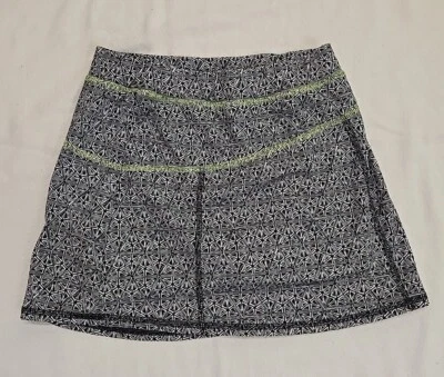 LL Bean девочек 8 Athletic Trail юбка шорты шорты черный белый лайм зеленый - Изображение 1 из 4