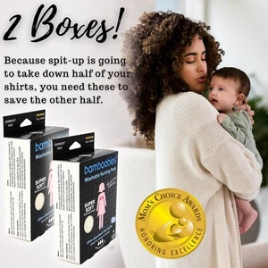Bamboobies Nursing Pads for Breastfeeding Reusable Washable Breast Pads, 2 boxes - Picture 1 of 13