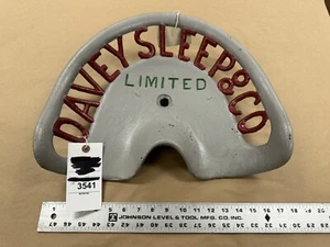 Vintage Cast Iron Davey Sleep & Co Tractor Seat Farm Implement 17”x14” Restored - Picture 1 of 11