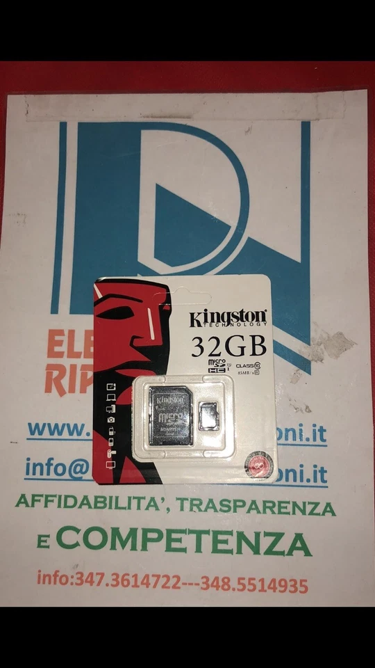 Kingston 32 GB Classe 10 microSDXC Scheda di Memoria con Adattatore 45MB/s - Immagine 1 di 1