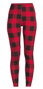 NOBO NO BOUNDARIES JUNIORS RED & BLACK PLAID ANKLE LEGGINGS NWT - Picture 1 of 3