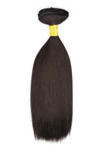 Bohyme Gold maschinengebundener Schuss seidig glatt Remi Echthaar 18" Farbe 1B - Bild 1 von 3