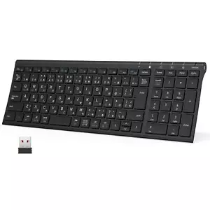 Wireless keyboard, JIS standard, Japanese layout, ultra-thin, with numeric keypa - Picture 1 of 9