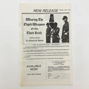Third Reich Weaponry Catalog Price List # 14 LTC Thomas Johnson Booklet - Picture 1 of 14