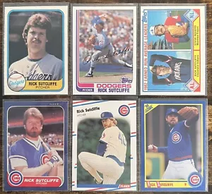 ⚾️Rick Sutcliffe 6-CARD LOT (1981-1990) - Picture 1 of 2