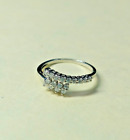Bague de mariage en pierre cubique zircone diamant argent sterling 925 1,30 ct