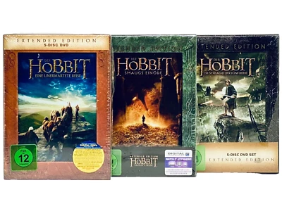 Der Hobbit - Trilogie - Extended Edition - 3 Boxen (15 DVD`s) - NEU - Bild 1 von 4