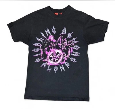 Camiseta Juice WRLD Vlone 999 Club Púrpura Camisa de Jinete Negra Talla Mediana Foto 1 de 4