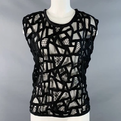 Top Casual Sin Mangas De Encaje Negro IRO Talla S - Imagen 1 de 4