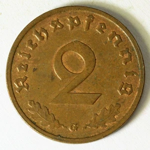 GERMANY (Third Reich) 2 Reichspfennig 1939 G - Bronze - XF - 3795 - Picture 1 of 2