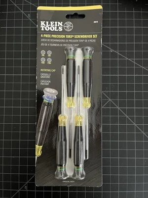 Klein Tools 85616 Precision Screwdriver TORX® 4-Piece Set T6H T8H T10H T15H - Image 1 of 2