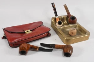 P88X25- 4x Pfeife ua Meerschaum & Pfeifen Zubehör ua Messinghalterung - Bild 1 von 12