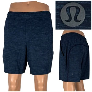 Lululemon Mens Large Shorts Pace Breaker 7” Inseam Lined Workout Blue Gym EUC - Picture 1 of 11