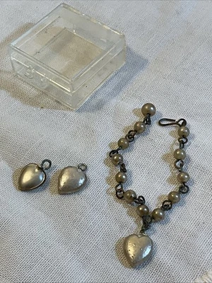 1957 #3600 Vogue Jill Jan Gargantilla de perlas y pendientes colgantes en caja ¡Miss Revlon! Foto 1 de 4