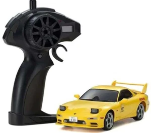 RC Car Kyosho Mini Z First  1:28 scale Yellow Mazda RX-7 + Controller + Cones - Picture 1 of 4