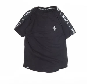 Sonneti Boys Black T-Shirt, 8-10 Years, Regular Fit, Logo Accents - Picture 1 of 12