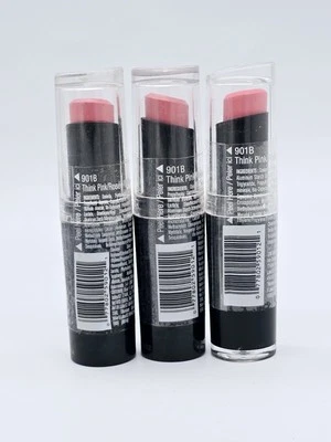  Wet n Wild Megalast Lip Color Lipstick #901B Think Pink. QTY:3 - Image 1 of 4