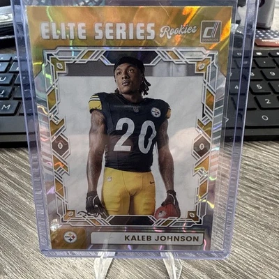 2025 Panini Donruss Football Elite Series Rookies Kaleb Johnson Steelers - Image 1 of 4