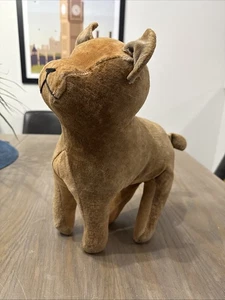 Vintage Antique Velvet Plush Dog TLC No Eyes Steiff? Straws Inside - Picture 1 of 24