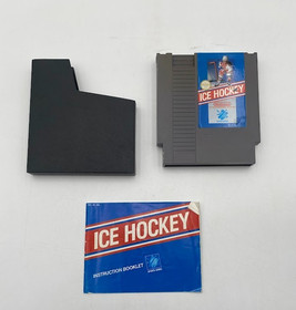 Juego de hockey sobre hielo Nintendo Nes serie deportiva Nintendo carrito y manual