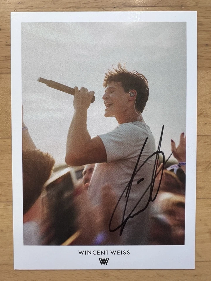 Wincent Weiss AK Musik Autogrammkarte 2025  original handsigniert RARITÄT 2 - Bild 1 von 2