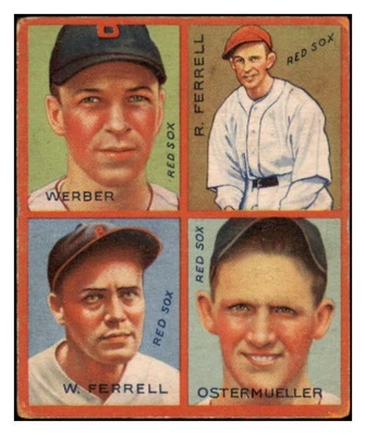 Goudey 1935 # 9G Rick Ferrell Red Sox en muy buena condición-ex 515632 (tarjetas aéreas) Foto 1 de 2