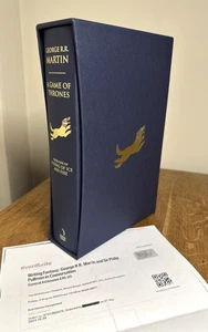 A Game of Thrones by George R.R. Martin 2011 SIGNED UK Harper Voyager Deluxe HB - Picture 1 of 9