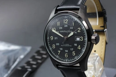 [Casi COMO NUEVO] Reloj automático para hombre Hamilton Khaki Field H706850 esfera negra 44 mm Foto 1 de 4