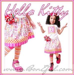 BonEful BTS Boutique RTS 4 5 6 GIRL Birthday Party Hello Kitty Circus NEW SKIRT - Picture 1 of 8