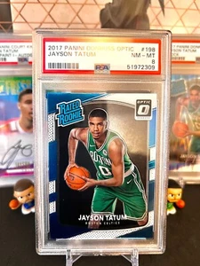 ⭐️ TARJETA DE NOVATO JAYSON TATUM 2017 DONRUSS OPTIC #198 PSA 8 CASI NUEVA-MT con clasificación 🙂 - Imagen 1 de 2
