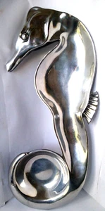 "Bandeja de inmersión vintage rara Mariposa 1990 aluminio caballo de mar 16"" X 7"  - Imagen 1 de 4
