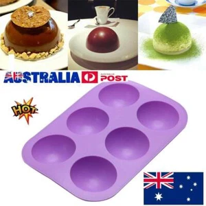 Semi Sphere Half Round Silicone Bakeware Mould Dome Chocolate Bombe Pan Baking W - Picture 1 of 7