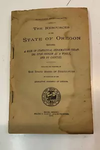 VINTAGE 1892 BUCH OREGON STATE RESSOURCES & COUNTY INFORMATION MARION MULNOMAH - Bild 1 von 8