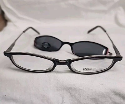 Revolution REV428 Red With Magnetic Polarized Sun Shade Eyeglass Frame 49/17/140 - Image 1 of 4