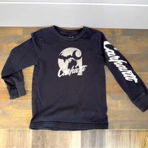 Carhartt Kids 4T Black Long Sleeve Shirt Michigan Moon Logo Graphic T-shirt - Picture 1 of 5