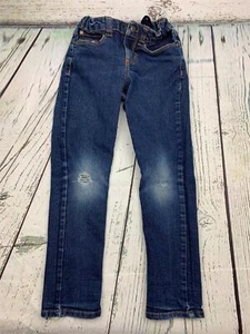 Boys Arizona Jeans Skinny Dark Denim Button Tightening 6 - Picture 1 of 3